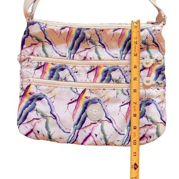 Kipling Alvar Crossbody Purse Multicolored Purple Blue Medium size - Picture 4 of 16